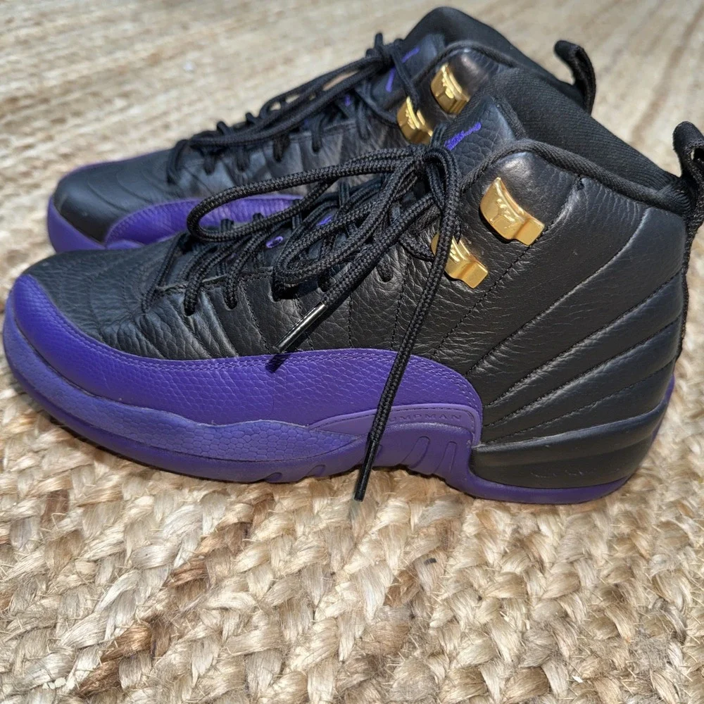 Size 6Y - Jordan 12 Retro Mid Field Purple Black